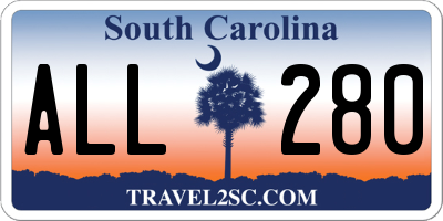 SC license plate ALL280