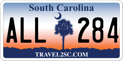 SC license plate ALL284