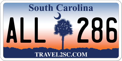 SC license plate ALL286