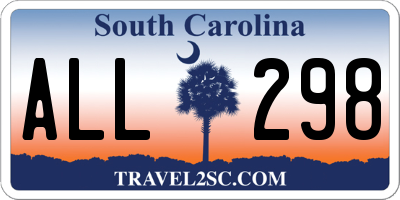 SC license plate ALL298