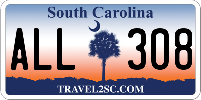 SC license plate ALL308