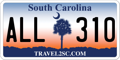 SC license plate ALL310