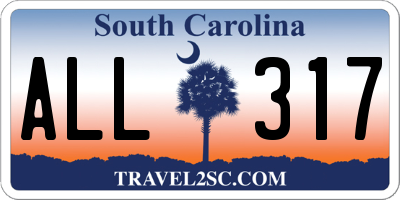 SC license plate ALL317