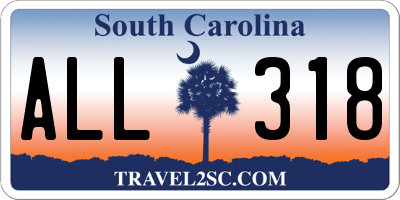 SC license plate ALL318