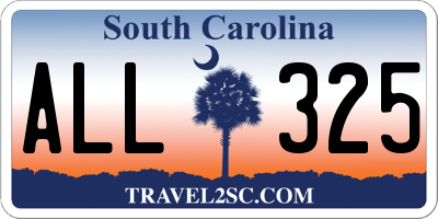 SC license plate ALL325