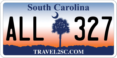 SC license plate ALL327