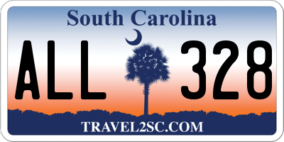 SC license plate ALL328