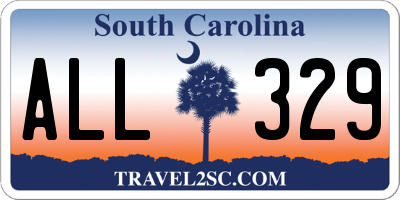 SC license plate ALL329