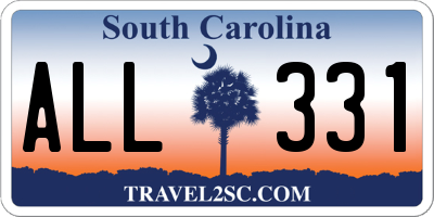 SC license plate ALL331
