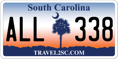 SC license plate ALL338