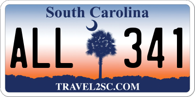 SC license plate ALL341