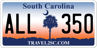 SC license plate ALL350