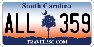 SC license plate ALL359