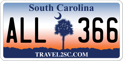 SC license plate ALL366