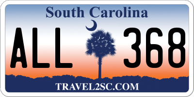 SC license plate ALL368