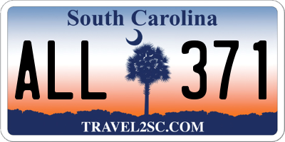 SC license plate ALL371