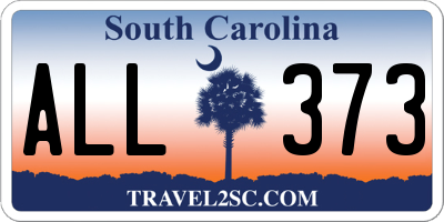 SC license plate ALL373