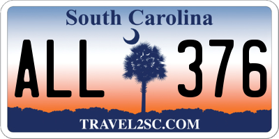 SC license plate ALL376