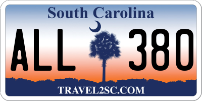 SC license plate ALL380