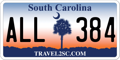 SC license plate ALL384