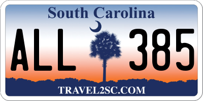 SC license plate ALL385