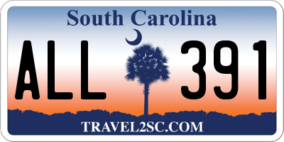 SC license plate ALL391