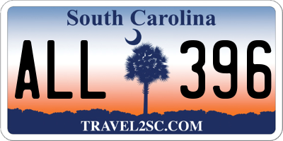 SC license plate ALL396
