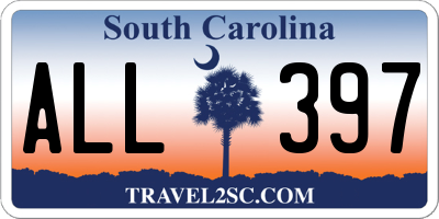 SC license plate ALL397