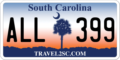 SC license plate ALL399