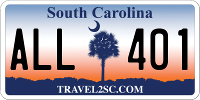 SC license plate ALL401