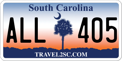 SC license plate ALL405