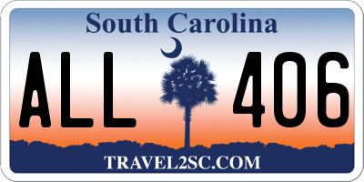 SC license plate ALL406