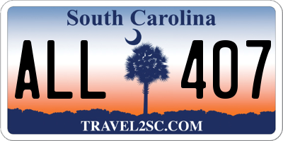 SC license plate ALL407