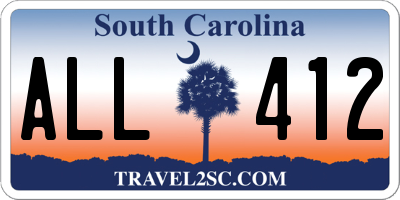 SC license plate ALL412