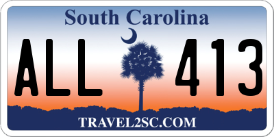 SC license plate ALL413