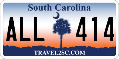 SC license plate ALL414