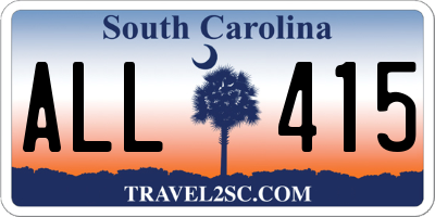 SC license plate ALL415