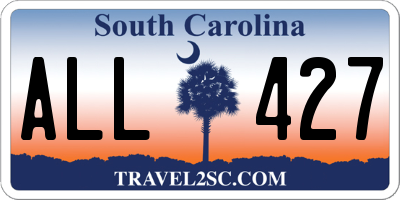 SC license plate ALL427