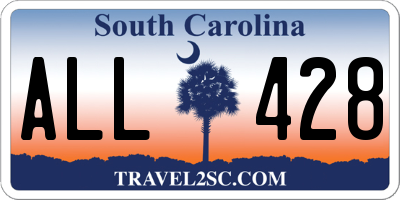 SC license plate ALL428