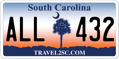 SC license plate ALL432