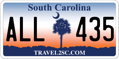 SC license plate ALL435