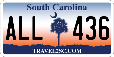 SC license plate ALL436