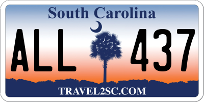 SC license plate ALL437