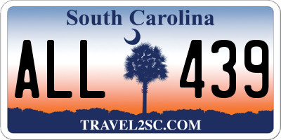 SC license plate ALL439