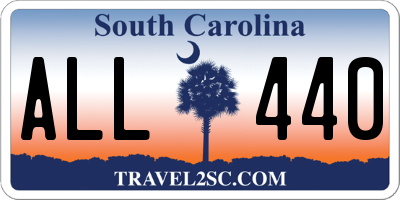 SC license plate ALL440
