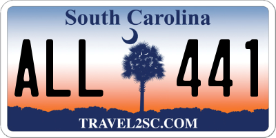 SC license plate ALL441