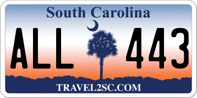 SC license plate ALL443