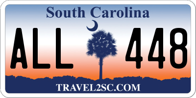 SC license plate ALL448