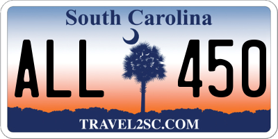 SC license plate ALL450