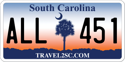 SC license plate ALL451